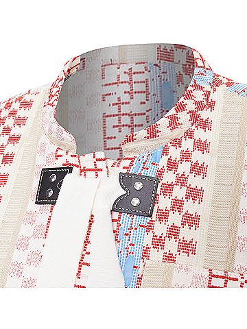 Altuzarra Altuzarra Ghianda geometric check weave pompom jacket (view 2)