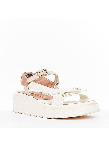 Chanel Chanel 2023 White Quilted Canvas Sandals (view 2)