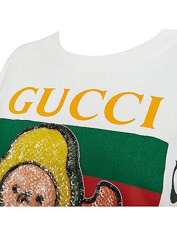Gucci Gucci sequinned logo crew sweatshirt (view 2)