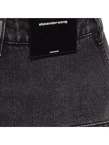 Alexander Wang Alexander Wang washed cotton layered skort high waist shorts (view 2)