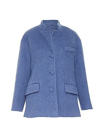 Gucci Gucci mohair wool back button open vent flared coat (view 1)