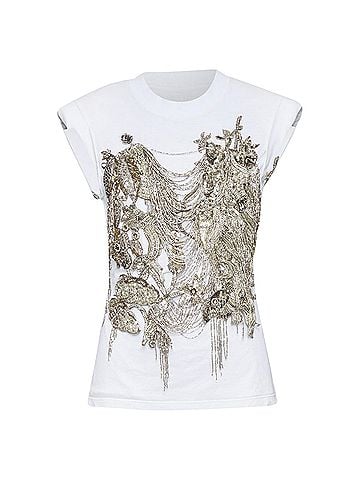 Alexander McQueen Alexander McQueen sequin chain embroidered top (view 1)