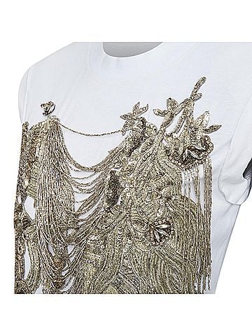 Alexander McQueen Alexander McQueen sequin chain embroidered top (view 2)