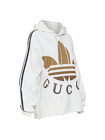 Gucci Gucci Adidas Trefoil raw hem hoodie (view 1)