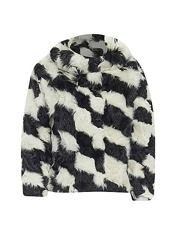 Dries Van Noten Dries Van Noten goat fur high neck boxy sweater top (view 1)