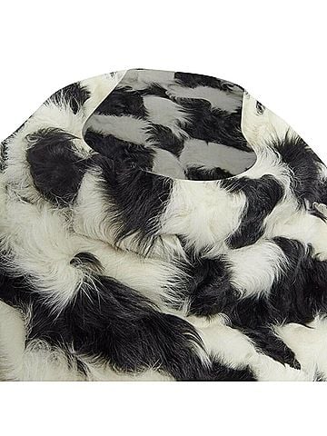 Dries Van Noten Dries Van Noten goat fur high neck boxy sweater top (view 2)