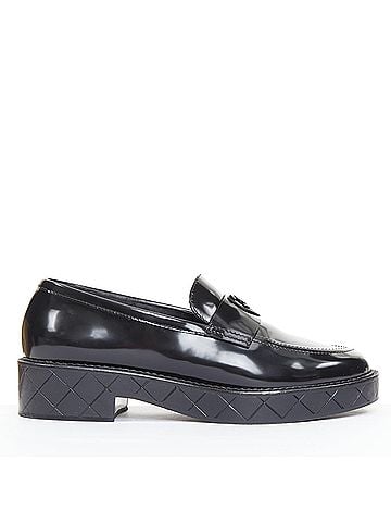 Chanel Chanel Heart CC leather quilted platform penny loafers (view 1)