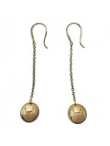 Tiffany & Co. Tiffany &amp; Co. Women's Hardware Ball Earrings, Au750 18K Pink Gold, Approx. 4.5g (view 1)