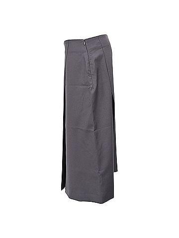 Joseph Joseph Straight Midi Skirt in Grey Wool (view 2)