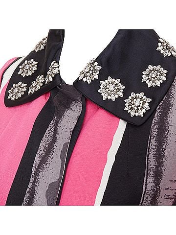 Kenzo Kenzo Defile abstract geometric crystal collar coat (view 2)