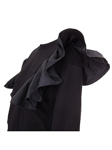 Alexander McQueen Alexander McQueen ruffle cotton blend pullover sweater (view 2)