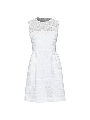 Mario Valentino Valentino lace yoke tweed mixed mini dress (view 1)