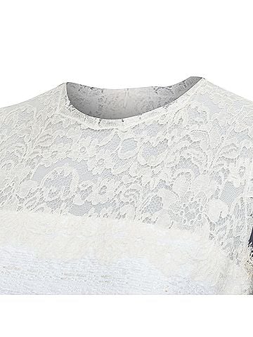 Mario Valentino Valentino lace yoke tweed mixed mini dress (view 2)