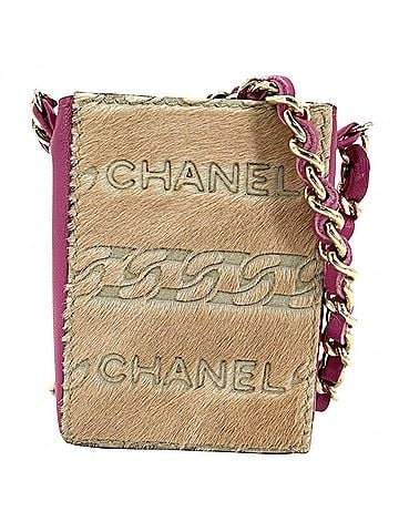 Chanel Chanel women's accessories: chain shoulder bag, cigarette case, pouch, mini CHANEL calfskin leather, pink, beige, gold hardware. (view 1)