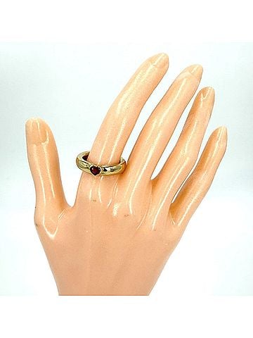 Tiffany & Co. Tiffany &amp; Co. Women's Heart Friendship Ring, Au750 18K Yellow Gold, Pink Tourmaline, Approx. 5.2g (view 2)