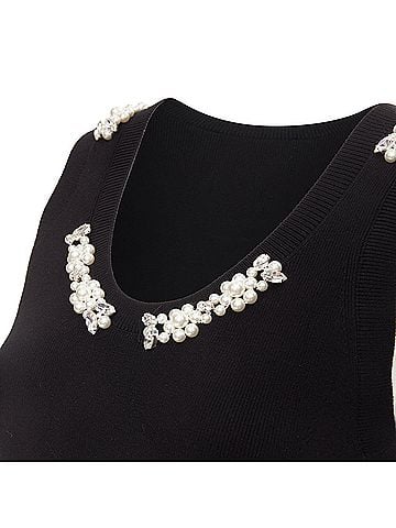 Simone Rocha Simone Rocha pearl crystal embellished sweater vest (view 2)