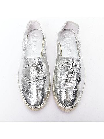Chanel Chanel Goatskin Logo Jute Espadrilles (view 1)