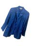 Giorgio Armani 100% Silk Floral Blue Gold Blazer Size 8 - photo 1