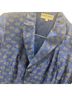 Giorgio Armani 100% Silk Floral Blue Gold Blazer Size 8 - photo 3