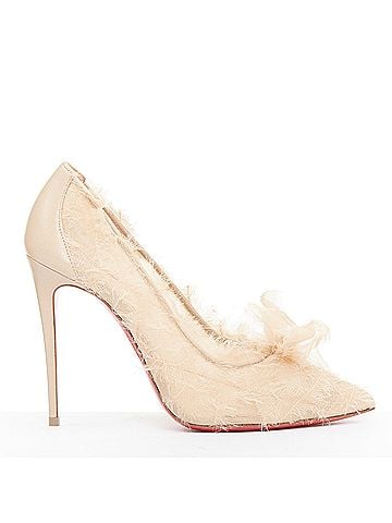 Christian Louboutin Christian Louboutin Organza Bow Leather Pump (view 2)