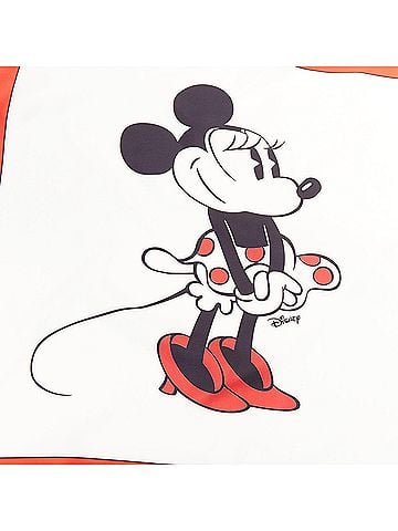 Miu Miu Miu Miu Disney Minnie Mouse silk twill cartoon print scarf (view 2)