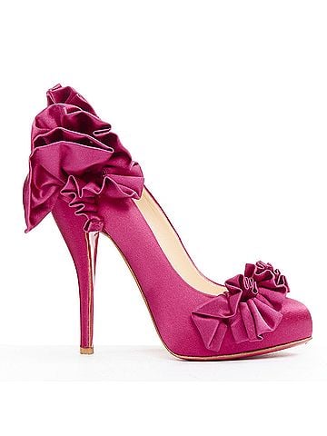Christian Louboutin Christian Louboutin Satin Ruffle Platform (view 1)