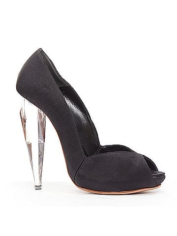 Alexander McQueen Alexander Mcqueen Satin Lucite Dagger Heel (view 1)