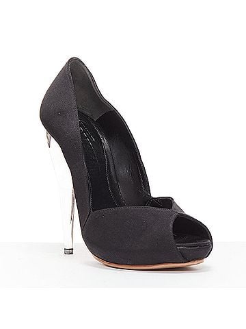 Alexander McQueen Alexander Mcqueen Satin Lucite Dagger Heel (view 2)
