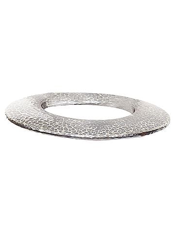 Bottega Veneta Bottega Veneta oxidized sterling silver hammered disk bangle (view 1)