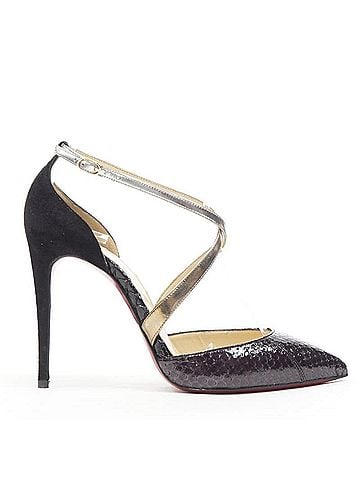 Christian Louboutin Christian Louboutin Leather Cross Pump (view 1)