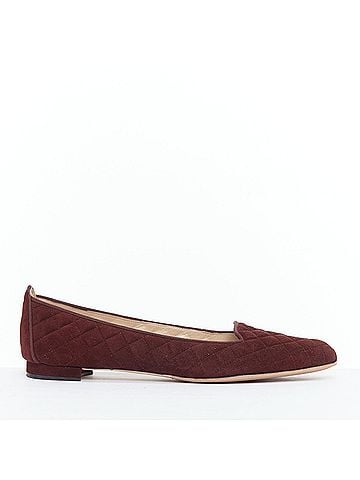 Manolo Blahnik Manolo Blahnik Quilted Suede Loafers (view 2)