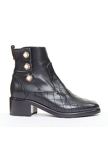 Chanel Chanel Quilted Lamb Ankle Boots (view 1)