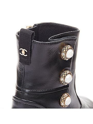 Chanel Chanel Quilted Lamb Ankle Boots (view 2)