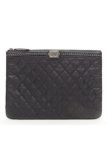 Chanel Chanel Quilted Leather Chain Clutch (view 1)