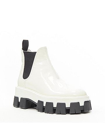 Prada Prada 2019 Patent Lug Sole Ankle Boots (view 2)