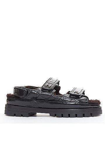 Chanel Chanel 2023 Lambskin Shearling Sandals (view 1)