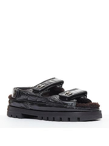 Chanel Chanel 2023 Lambskin Shearling Sandals (view 2)