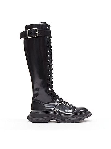 Alexander McQueen Alexander Mcqueen Leather Knee High Boot (view 1)