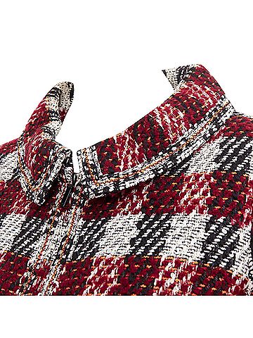Chanel Chanel checked tweed cropped zip up jacket (view 2)