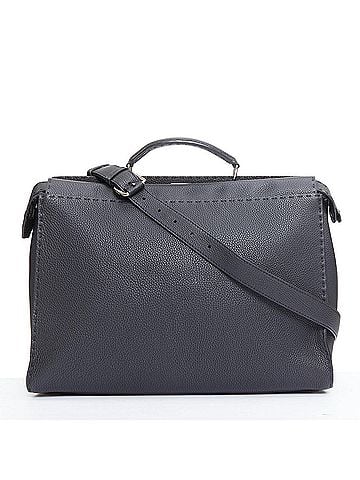 Fendi Fendi Topstitch Leather Crossbody Briefcase (view 1)