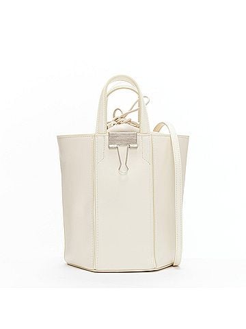 OFF-WHITE Off White Leather Drawstring Tote Bag (view 1)