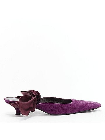 The Row The Row Coco Bow Velvet Silk Mule Heels (view 2)