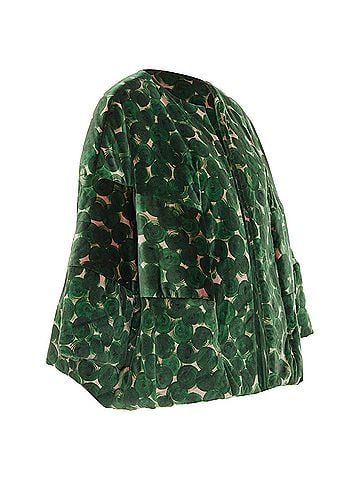 Dries Van Noten Dries Van Noten Violini Abstract Print velvet cocoon jacket (view 1)