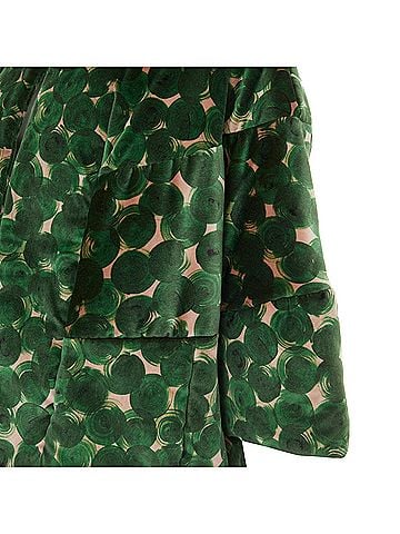 Dries Van Noten Dries Van Noten Violini Abstract Print velvet cocoon jacket (view 2)