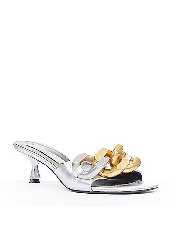 Stella McCartney Stella Mccartney Chain Kitten Mules (view 2)