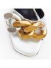 Stella McCartney 100% Cotton Silver Stella Mccartney Chain Kitten Mules Size EU 37 1/2 - photo 6
