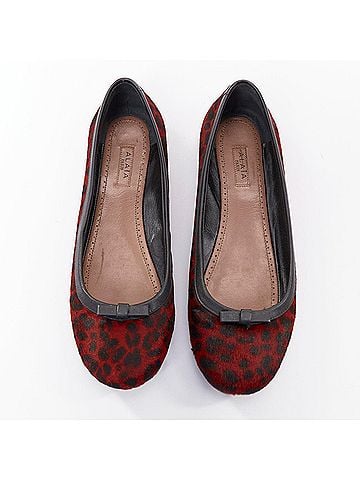 Alaïa Alaia Leopard Fur Ballet Flats (view 1)