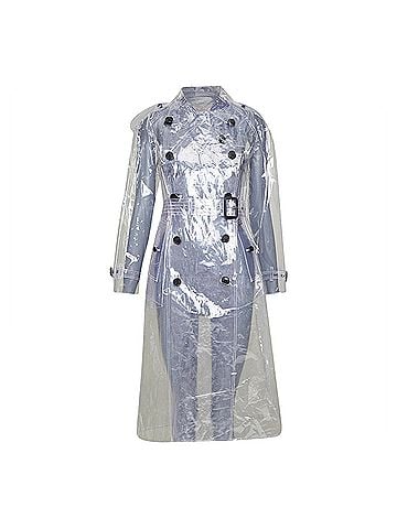 Burberry Burberry transparent clear vinyl double breasted trench coat (view 1)