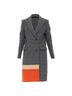 MSGM 100% Wool Black MSGM wool houndstooth color block double breasted coat Size 4 - photo 1