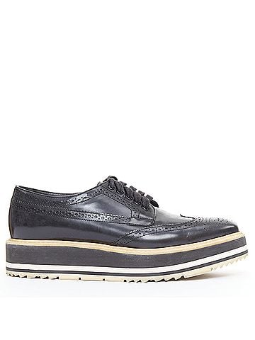 Prada Prada Wingtip Platform Brogue Oxfords (view 1)